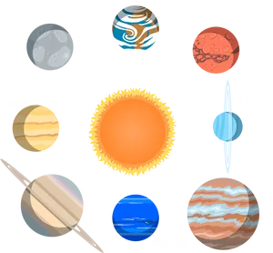 Solar System Planets Illustration PNG image