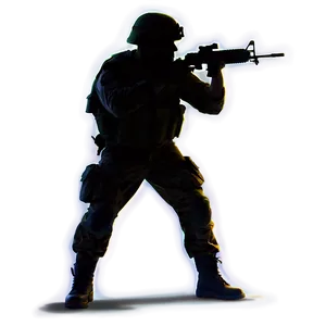 Soldier In Action Silhouette Png 06272024 PNG image