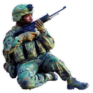 Soldier Silhouettes On Battlefield PNG Fon89 PNG