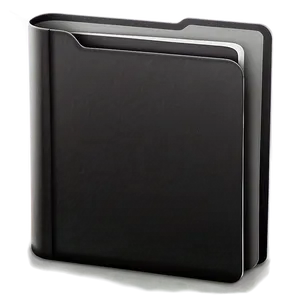 Solid Black Folder Icon PNG 06212024