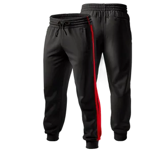 Solid Black Sweatpants PNG 06132024