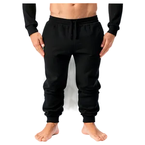 Solid Black Sweatpants PNG Atd