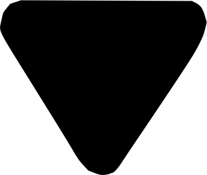 Solid Black Triangle Graphic PNG