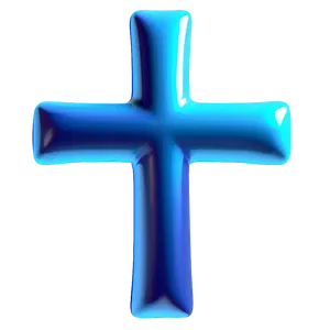 Solid Blue Cross Render PNG 06292024 PNG