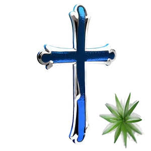 Solid Blue Cross Render PNG 06292024 PNG