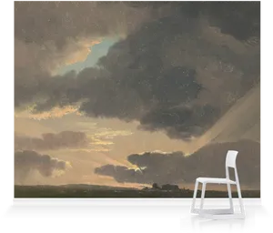 Solitary_ Chair_at_ Sunset PNG image