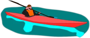 Solo Kayaker Adventure PNG image