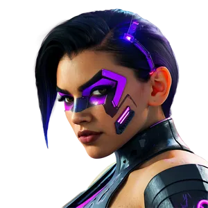 Sombra Cyberpunk Outfit Png Deq PNG image