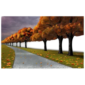 Sombre Autumn Path Png Lif PNG image