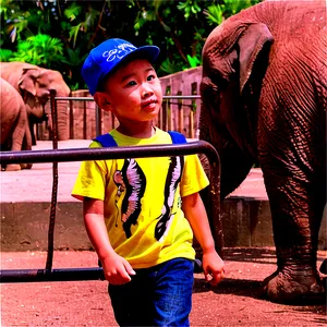 Son At The Zoo Adventure PNG Yqb PNG