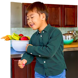 Son Helping In Kitchen PNG Rln