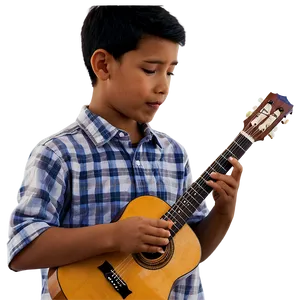 Son Learning Guitar PNG 06242024 PNG