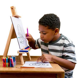 Son Learning To Draw PNG Qys