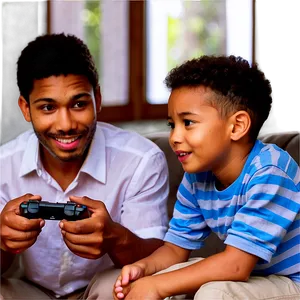 Son Playing Video Games PNG Qpy PNG