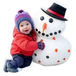 Son's First Snowman Png Hea PNG image