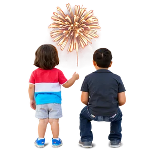 Son Watching Fireworks PNG 06242024