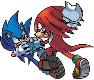 Sonic_and_ Knuckles_ Friendly_ Tussle