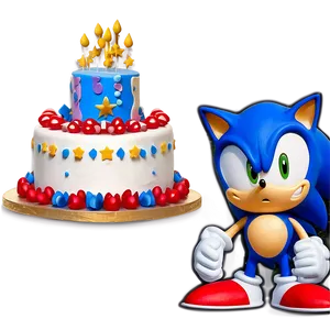 Sonic Birthday Cake Design Png 06132024 PNG image