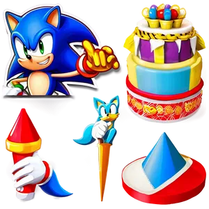 Sonic Birthday Party Theme Inspiration Png Uxv79 PNG image