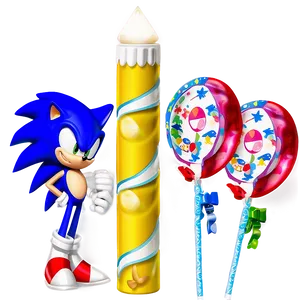 Sonic Birthday Table Setting Png 06132024 PNG image