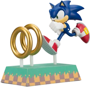 Sonic Figure With Gold Rings