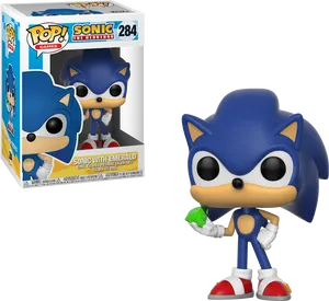 Sonic Funko Popwith Emerald PNG image