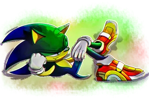 Sonic Holding Shoe Artwork PNG image