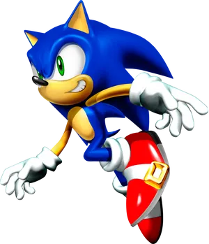 Sonic The Hedgehog Action Pose PNG