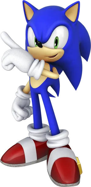 Sonic The Hedgehog Pointing PNG image