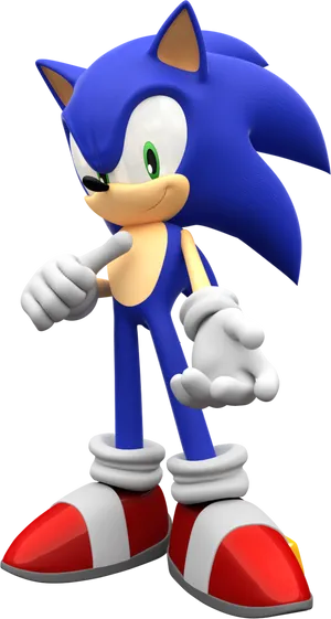 Sonic_ The_ Hedgehog_ Posing PNG image