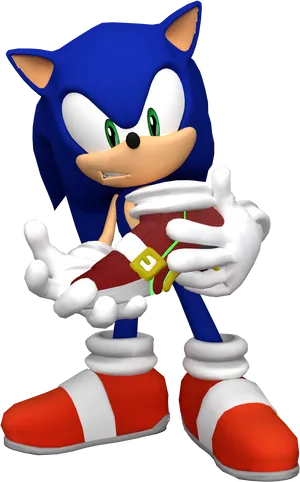 Sonic_ The_ Hedgehog_ Standing_ Pose PNG image