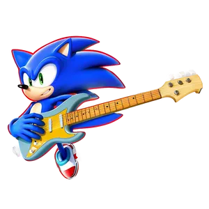Sonic The Hedgehog With Guitar PNG Gbo86 PNG