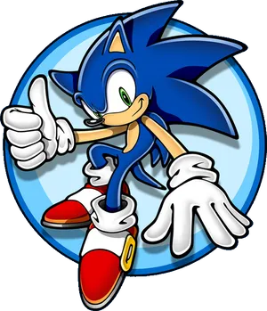 Sonic Thumbs Up Graphic PNG image