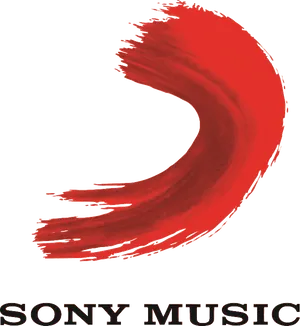 Sony Music Logo Brush Stroke Design PNG image