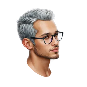 Sophisticated Grey Hair Png 9 PNG image