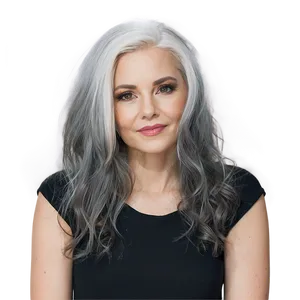 Sophisticated Grey Hair Png Udg PNG image