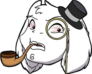 Sophisticated Toriel Artwork PNG