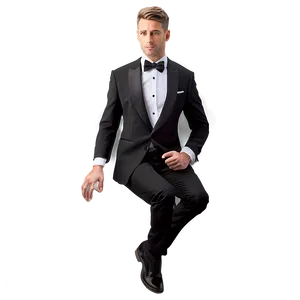 Sophisticated Tuxedo Outfit PNG 67