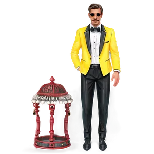 Sophisticated Tuxedo Outfit PNG Jnu