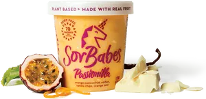 Sor Babes Passionilla Sorbet Packaging PNG image
