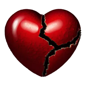 Sorrowful Broken Heart Emoji PNG 06122024
