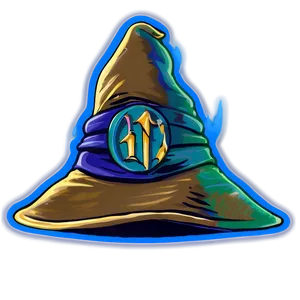 Sorting Hat With Hogwarts Houses PNG 06202024
