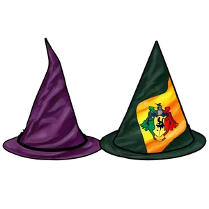 Sorting Hat With Hogwarts Houses PNG Hwe