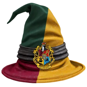 Sorting Hat With Hogwarts Houses PNG Nnf