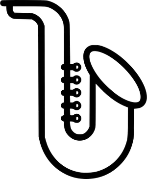 Sousaphone Line Art PNG image