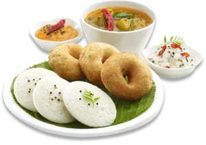 South Indian Tiffin Spread PNG image