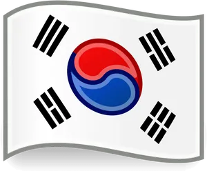 South Korean Flag Illustration PNG image