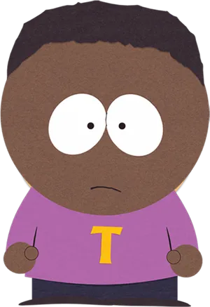 South Park Character Token Black PNG image