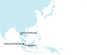 Southeast Asia Shipping Routes Map PNG image