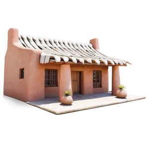 Southwestern Adobe House PNG 04292024